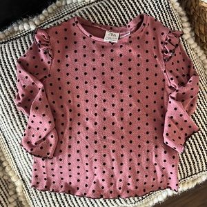 Zara flutter sleeve top.